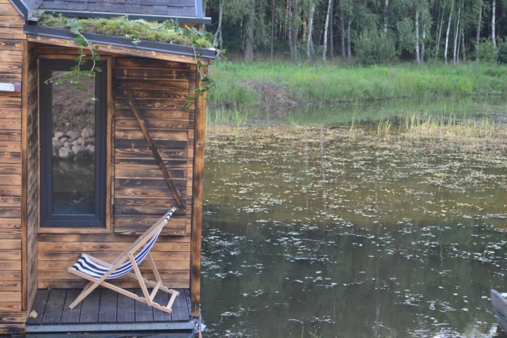 Heather Hut, Off-Grid Cottage On A Pond+2 Ha Darzkowo Exterior photo