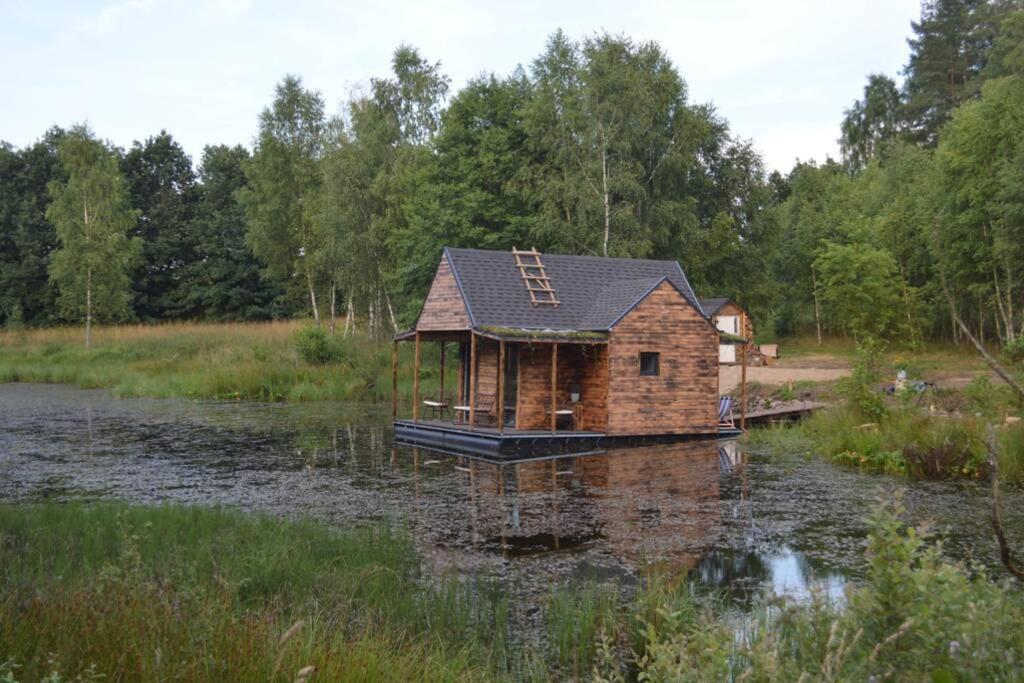 Heather Hut, Off-Grid Cottage On A Pond+2 Ha Darzkowo Exterior photo